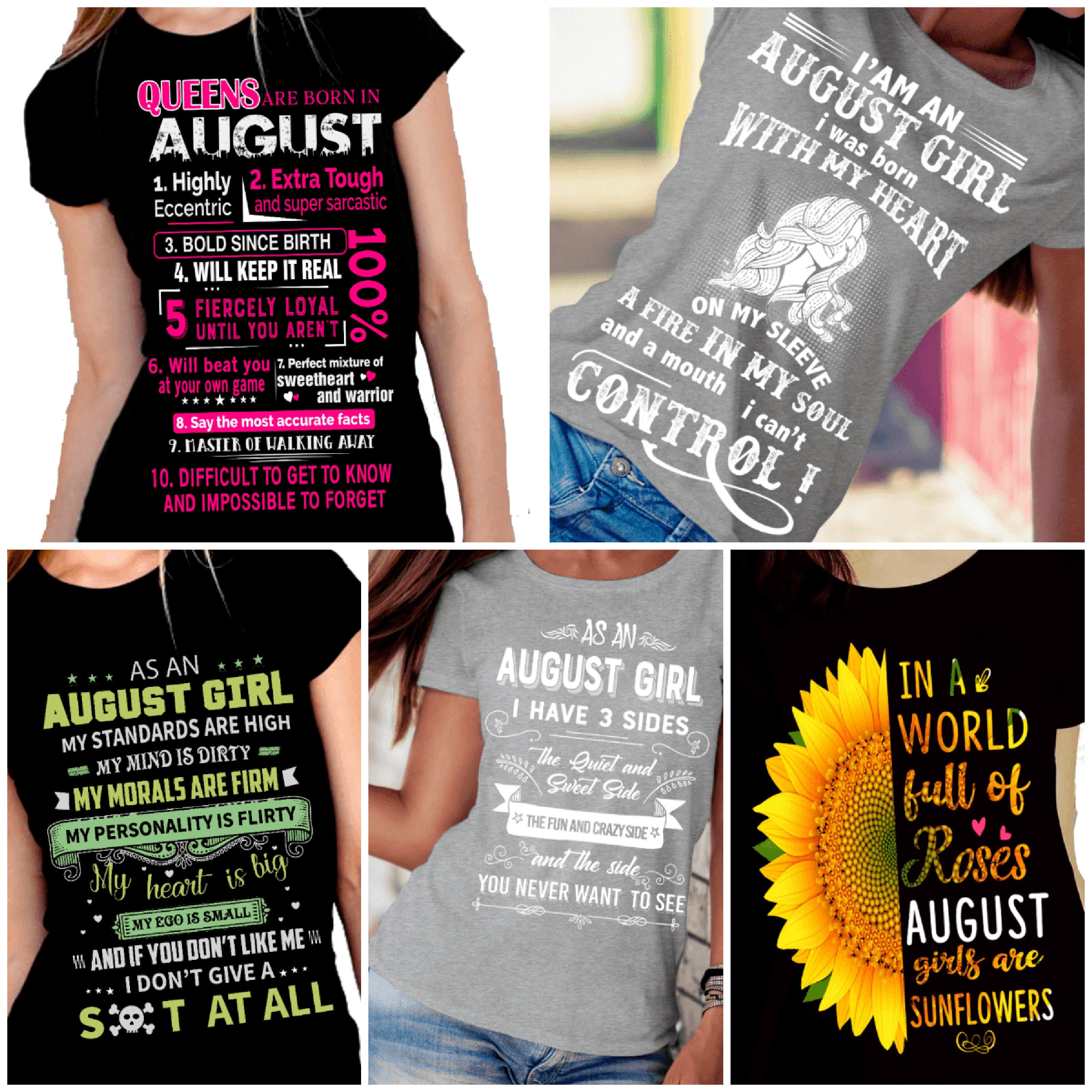 "August Pack Of 5 Shirts"