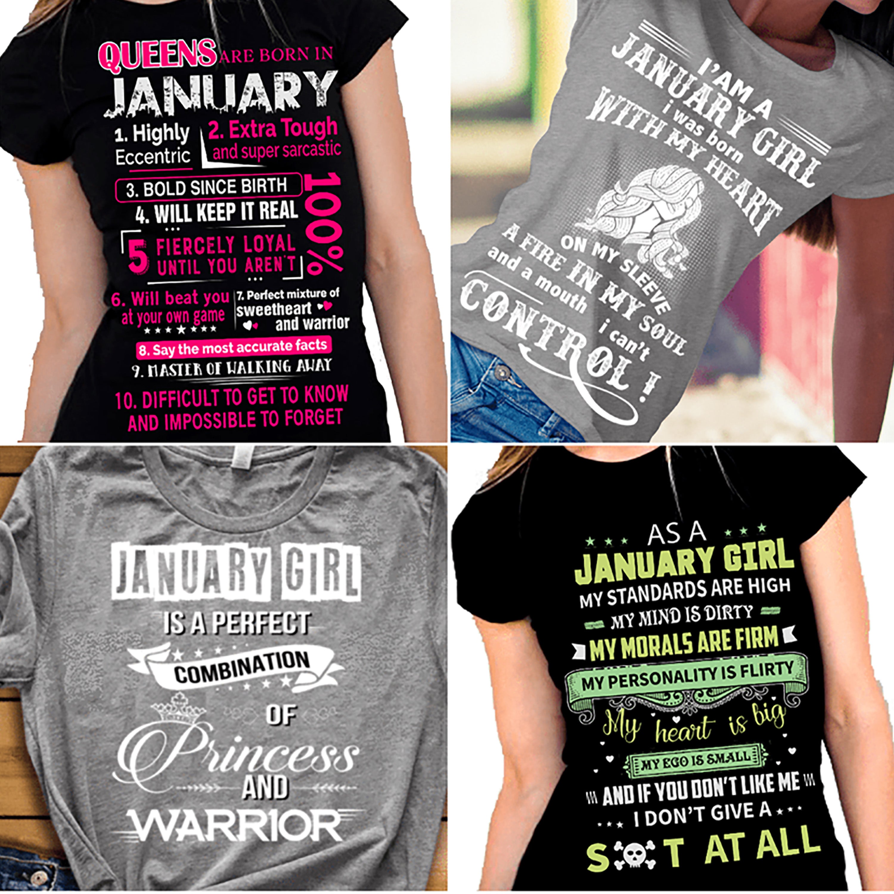 "January Pack Of 4 Shirts"