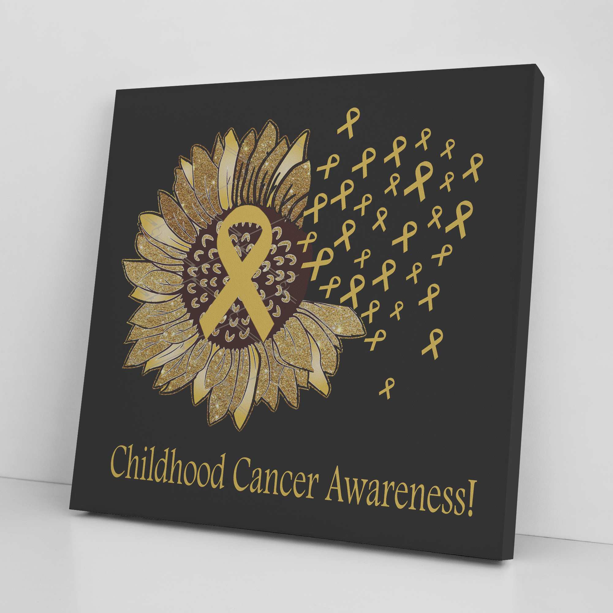 '' CHILDHOOD CANCER AWARENESS'' CANVAS