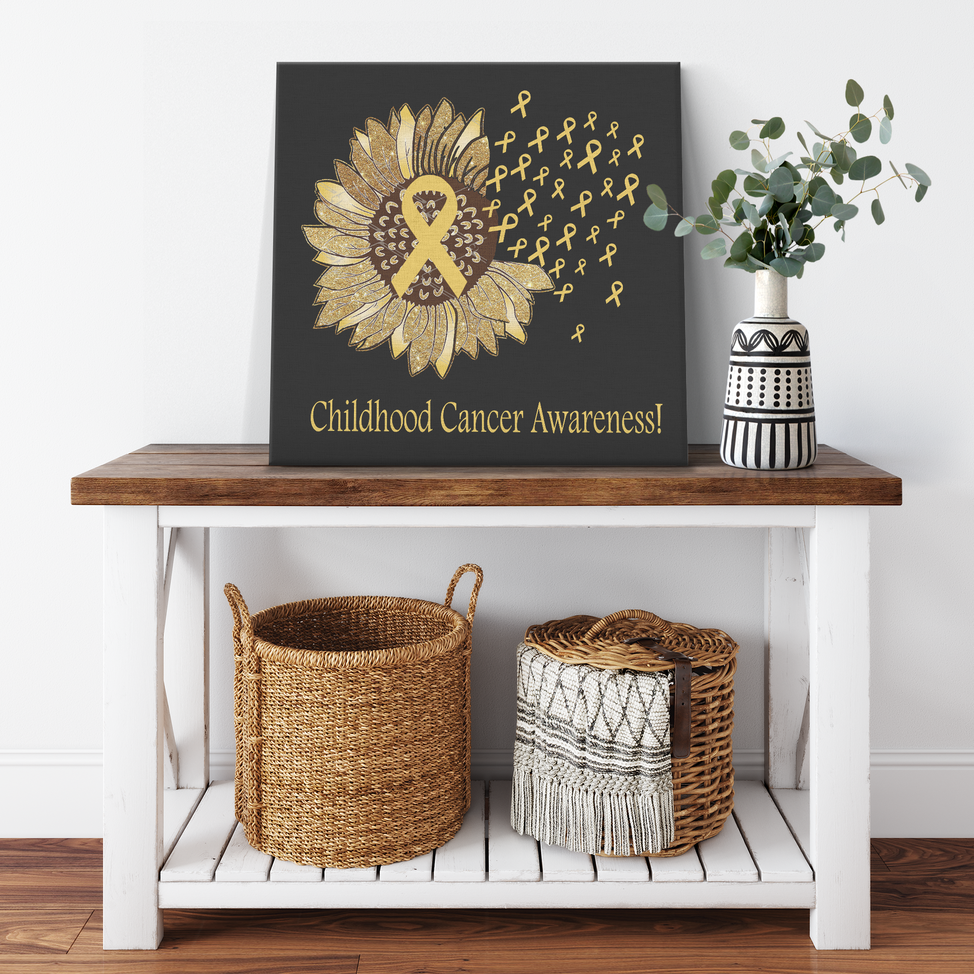 '' CHILDHOOD CANCER AWARENESS'' CANVAS
