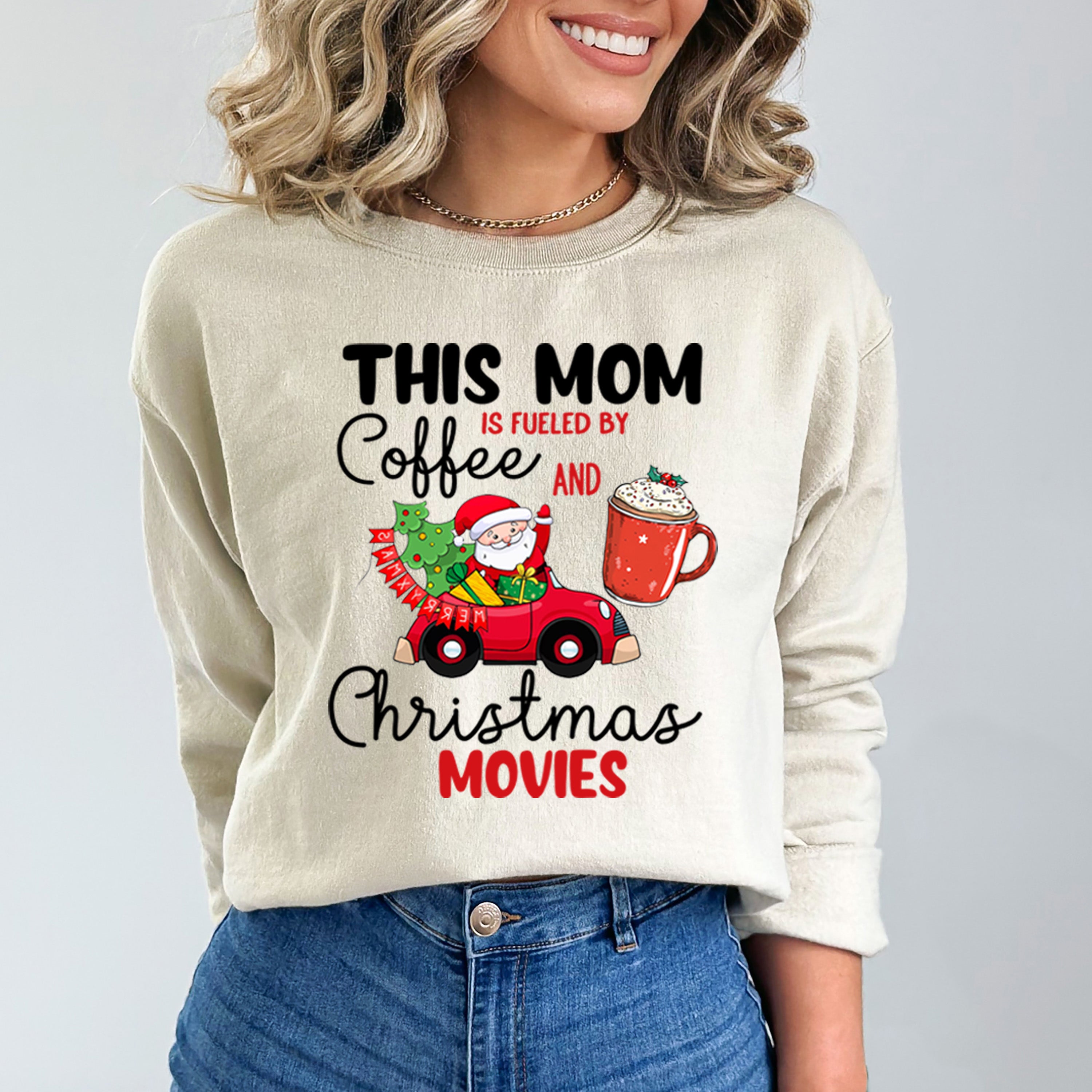 This Mom Is Fuled By Coffee And Christmas - Sweatshirt & Hoodie