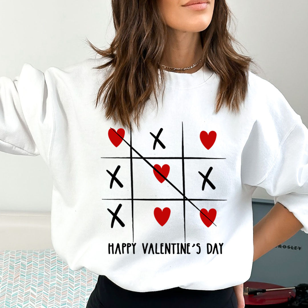 Happy Valentine's Heart And Cross design  - Sweatshirt & Hoodie
