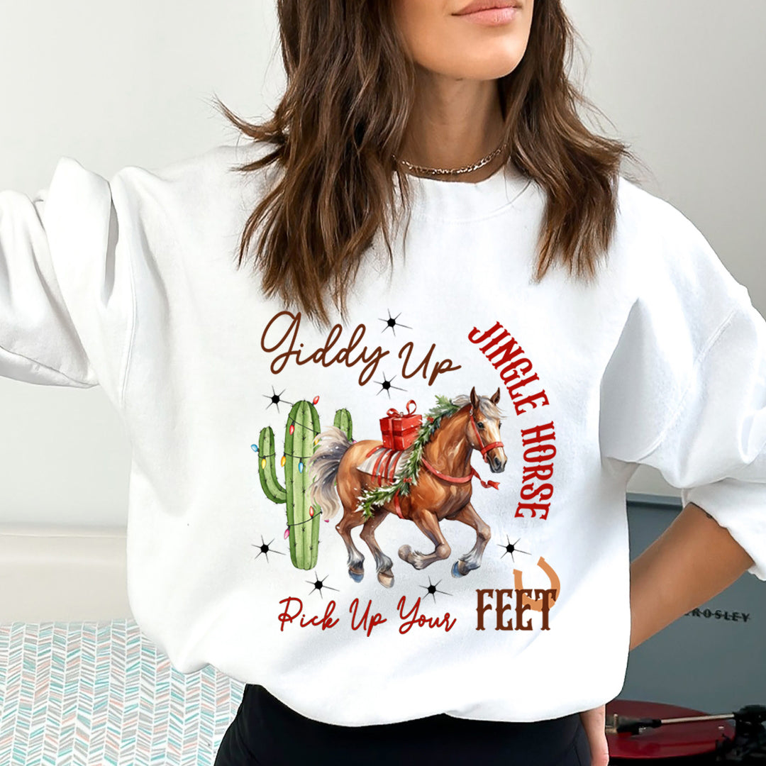 Giddy Up Jingle Horse - Sweatshirt & Hoodie
