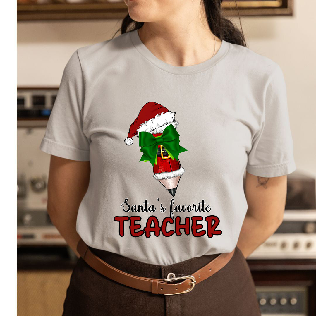 Santa's Favorite Teacher - Unisex T-Shirt