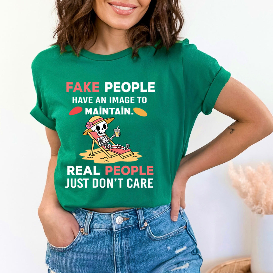 Real People Just Don't Care - Bella Canvas
