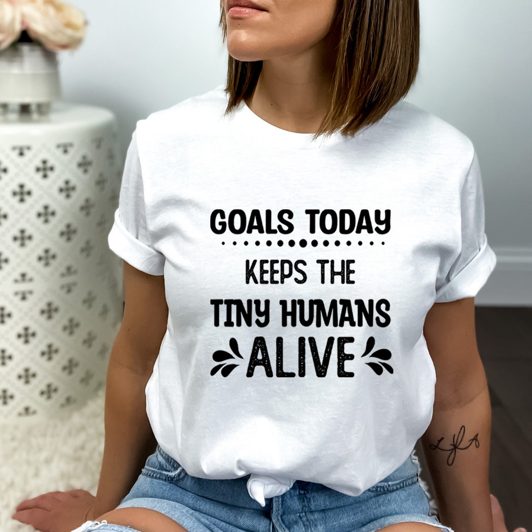 Goals Today Keeps The Tiny Humans Alive - Bella Canvas