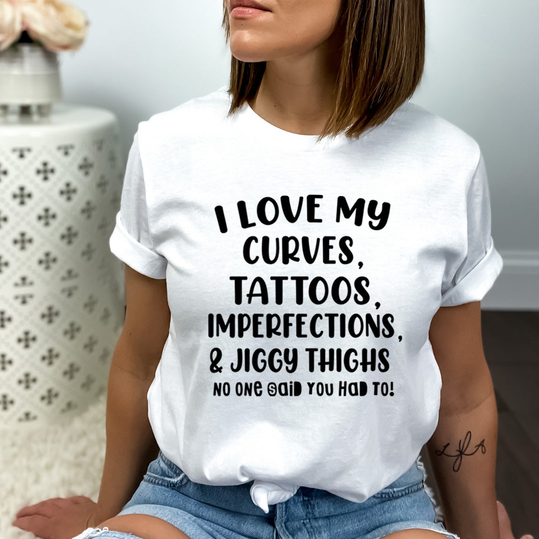 I Love My Curves Tattoos - Bella Canvas