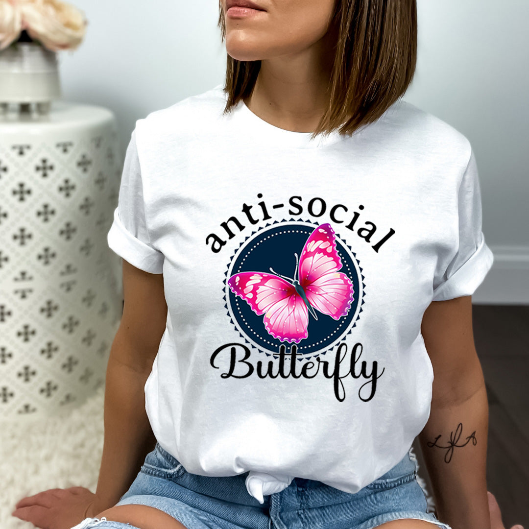 Anti - Social Butterfly - Bella Canvas