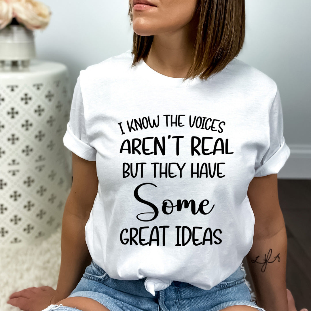 I Know The Voices Aren't Real - Bella Canvas