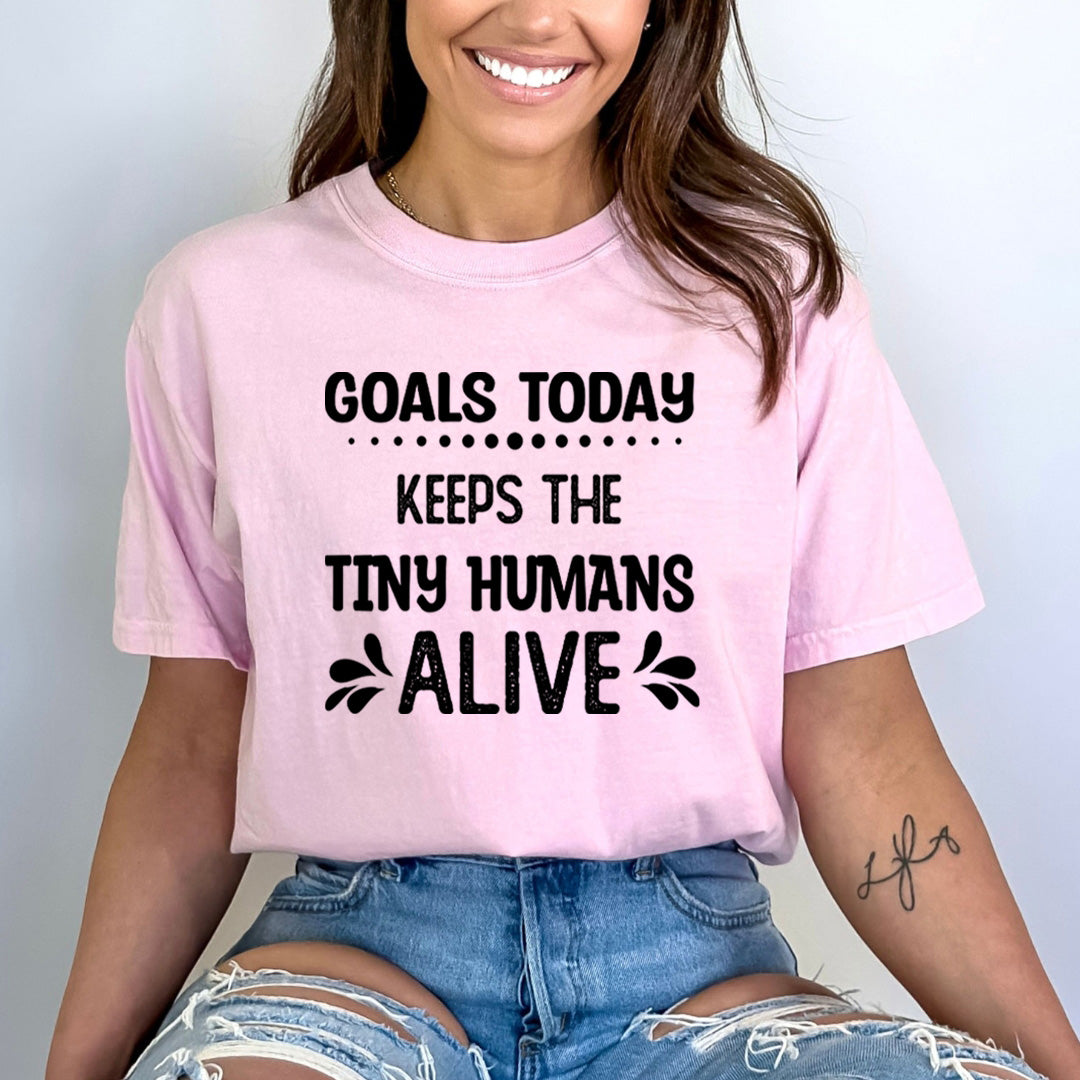Goals Today Keeps The Tiny Humans Alive - Bella Canvas