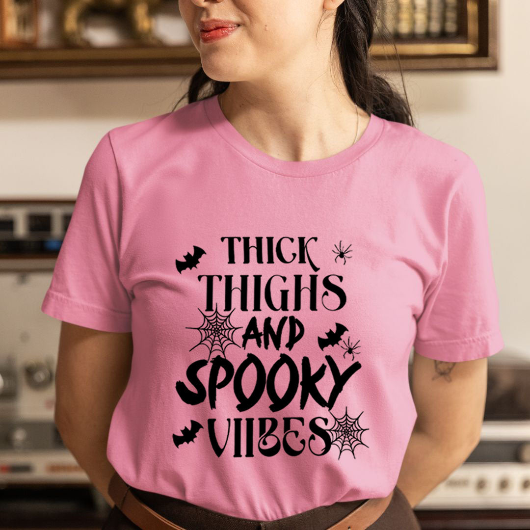 Thick Thighs And Spooky Vibes - Unisex T-Shirt