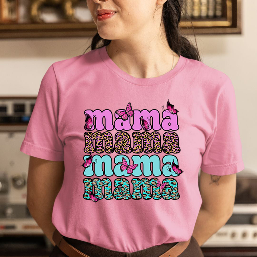 Mama Mama With Butterfly- Unisex T-Shirt