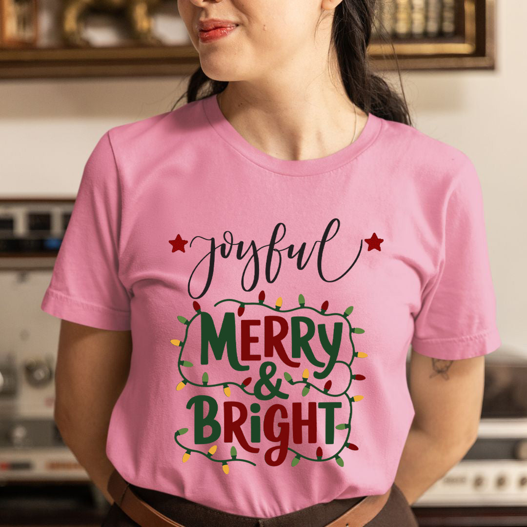 Joyful Merry & Bright - Unisex T-Shirt