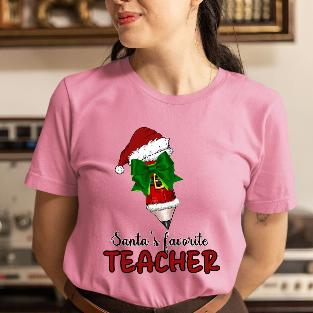 Santa's Favorite Teacher - Unisex T-Shirt
