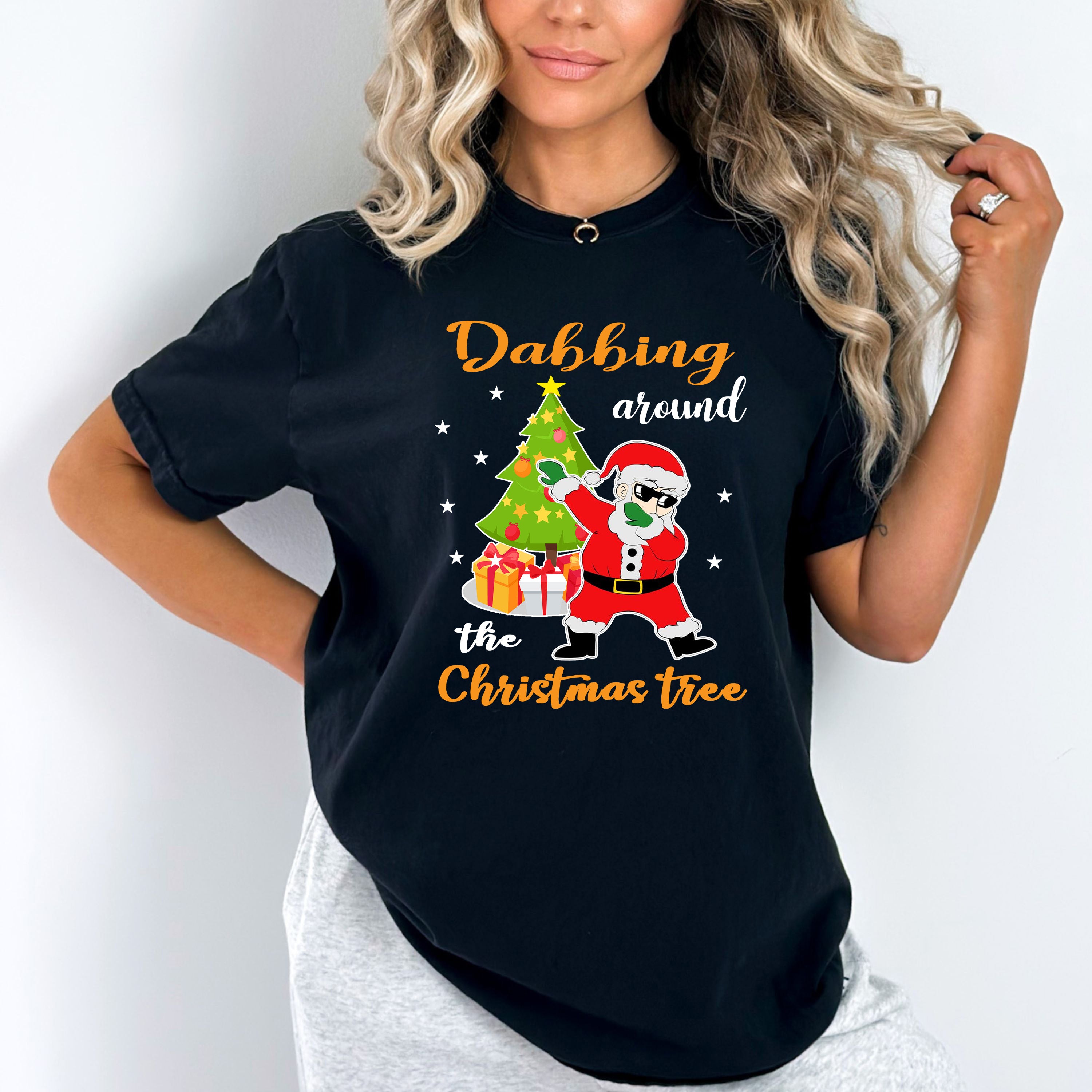 "DABBING AROUND THE CHRISTMAS TREE" -BLACK