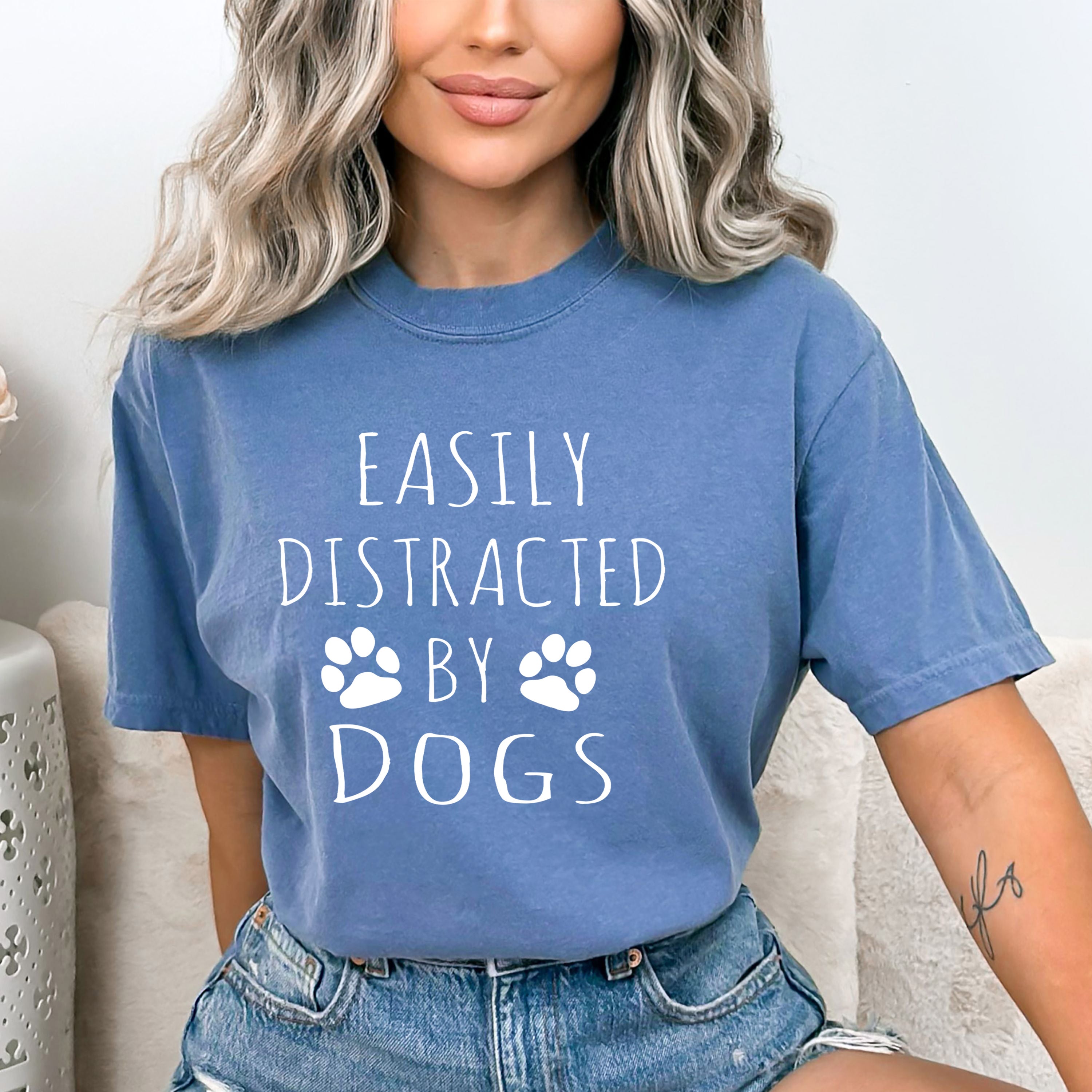 Easily Distracted By Dogs - Bella Canvas