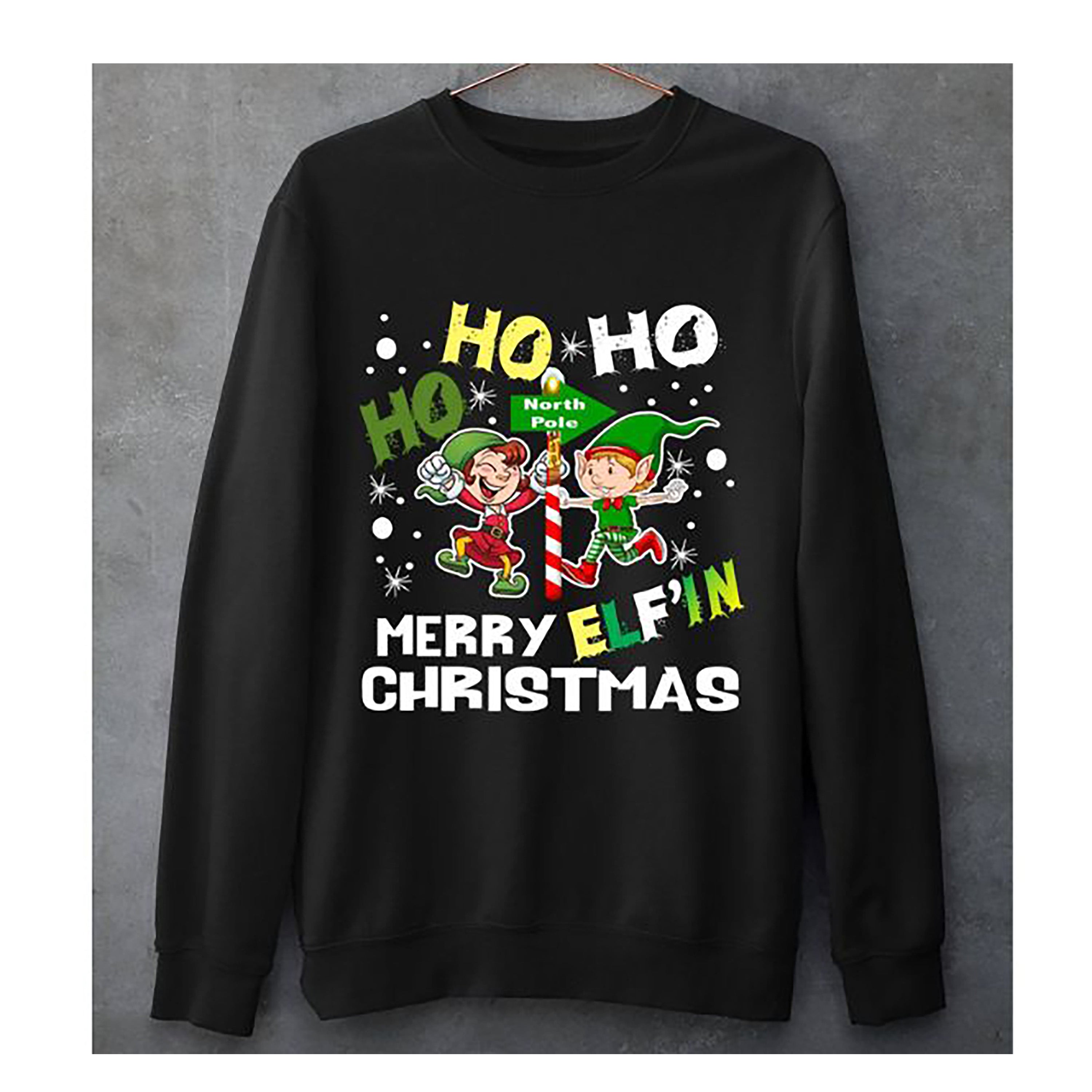"Merry Elf in Christmas"- Hoodie & Sweatshirt.