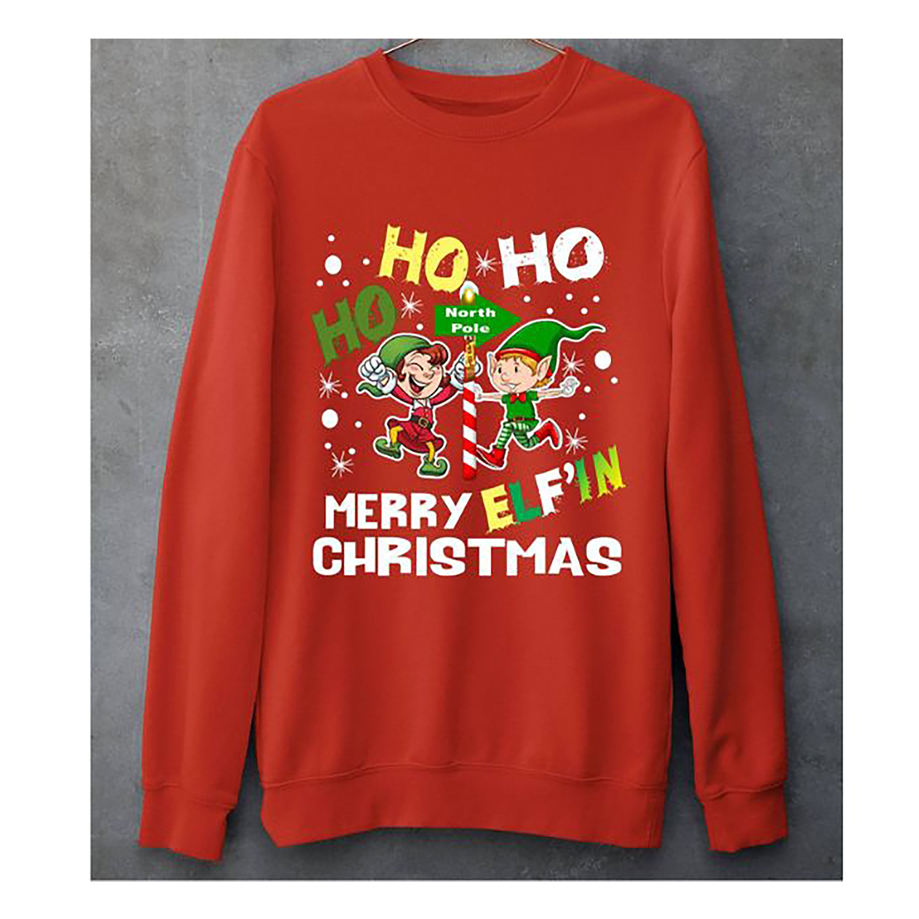 "Merry Elf in Christmas"- Hoodie & Sweatshirt.