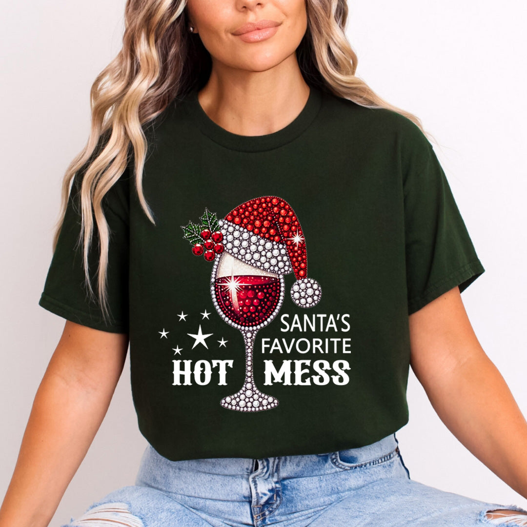 Santa's Favorite Hot Mess - Unisex T-Shirt
