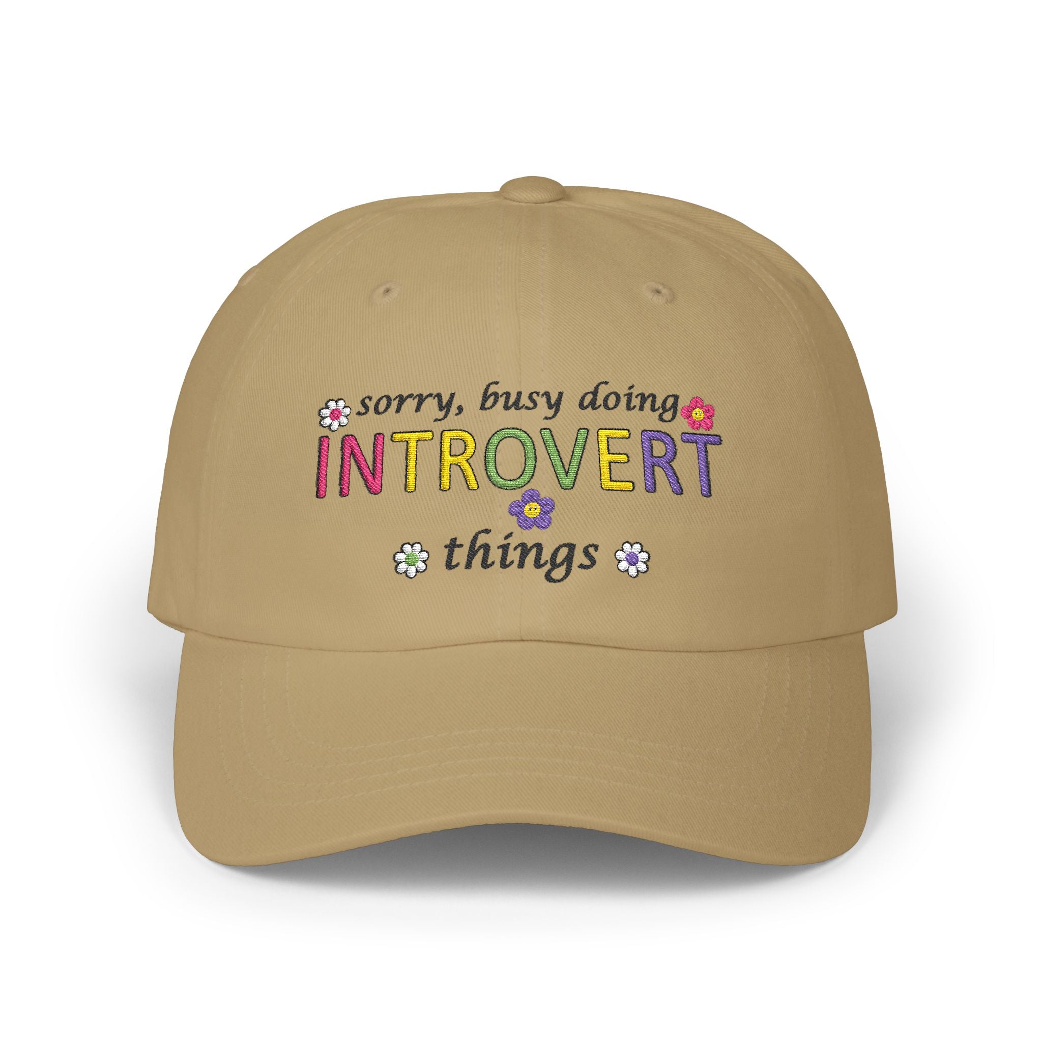 Sorry, Busy Doing Introvert Things - Embroidery Design (Cap)