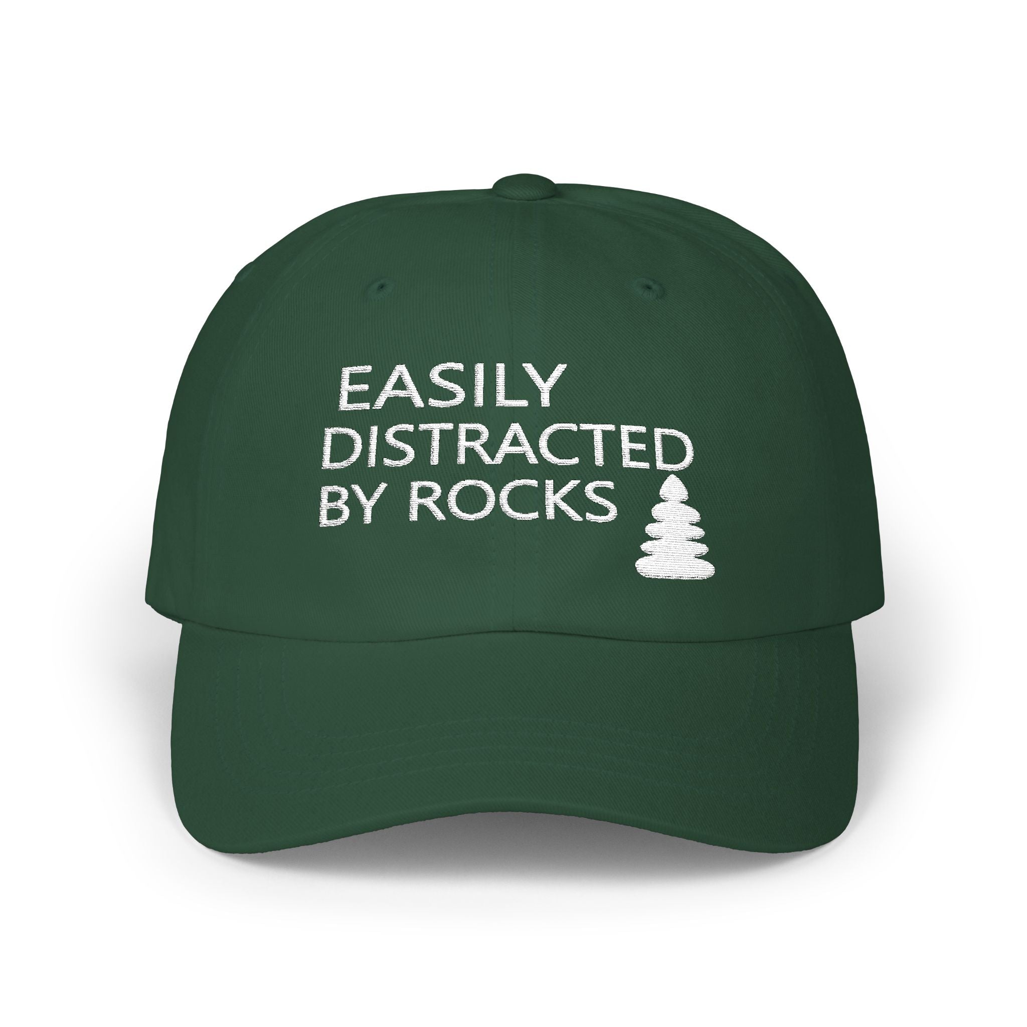 Easily Distracted By Rocks - Embroidery Design (Cap)