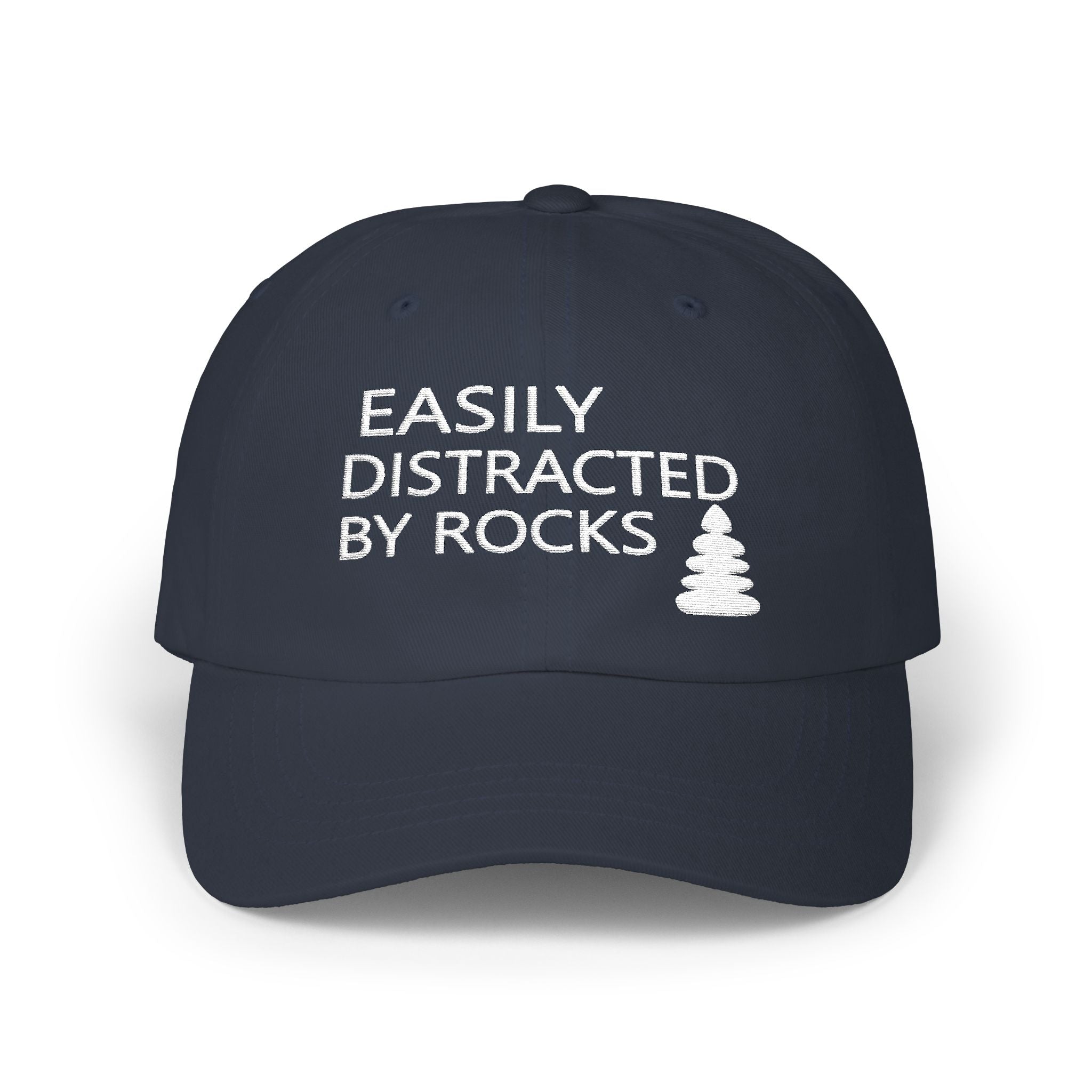 Easily Distracted By Rocks - Embroidery Design (Cap)