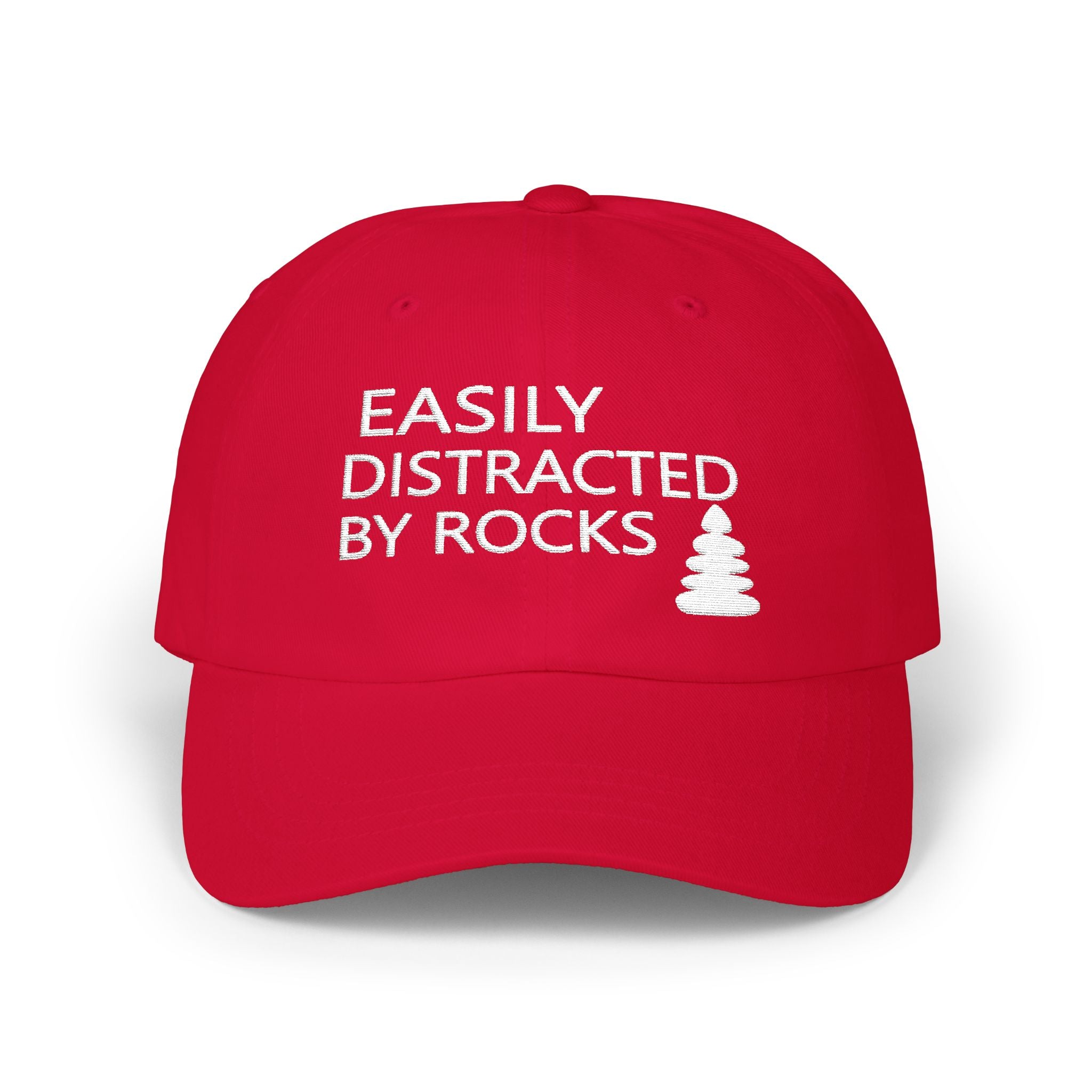 Easily Distracted By Rocks - Embroidery Design (Cap)