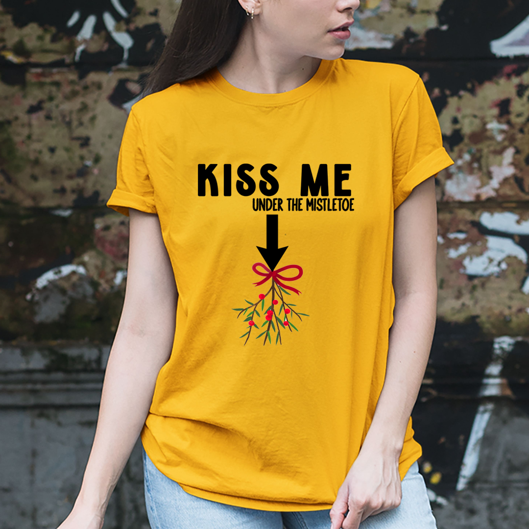 Kiss Me Under The Mistletoe - Unisex T-Shirt