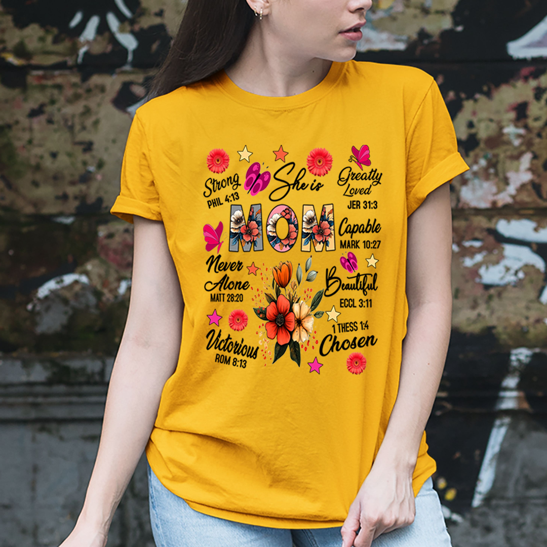 She is Mom Greatly Loved Capable Beautiful - T-Shirt