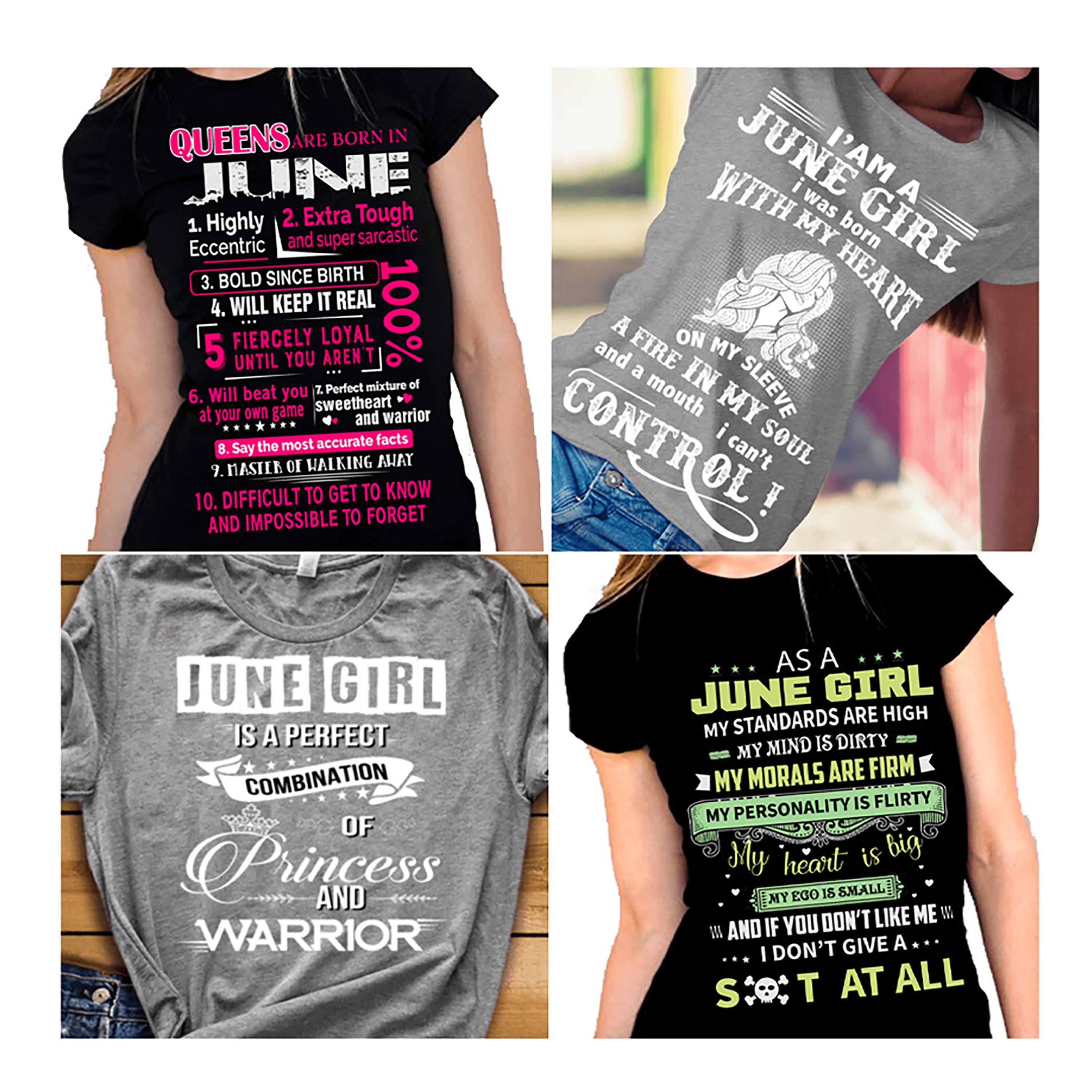 "June Pack Of 4 Shirts"