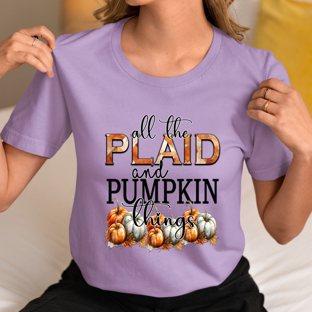 All The Plaid And Pumpkin - Unisex T-Shirt