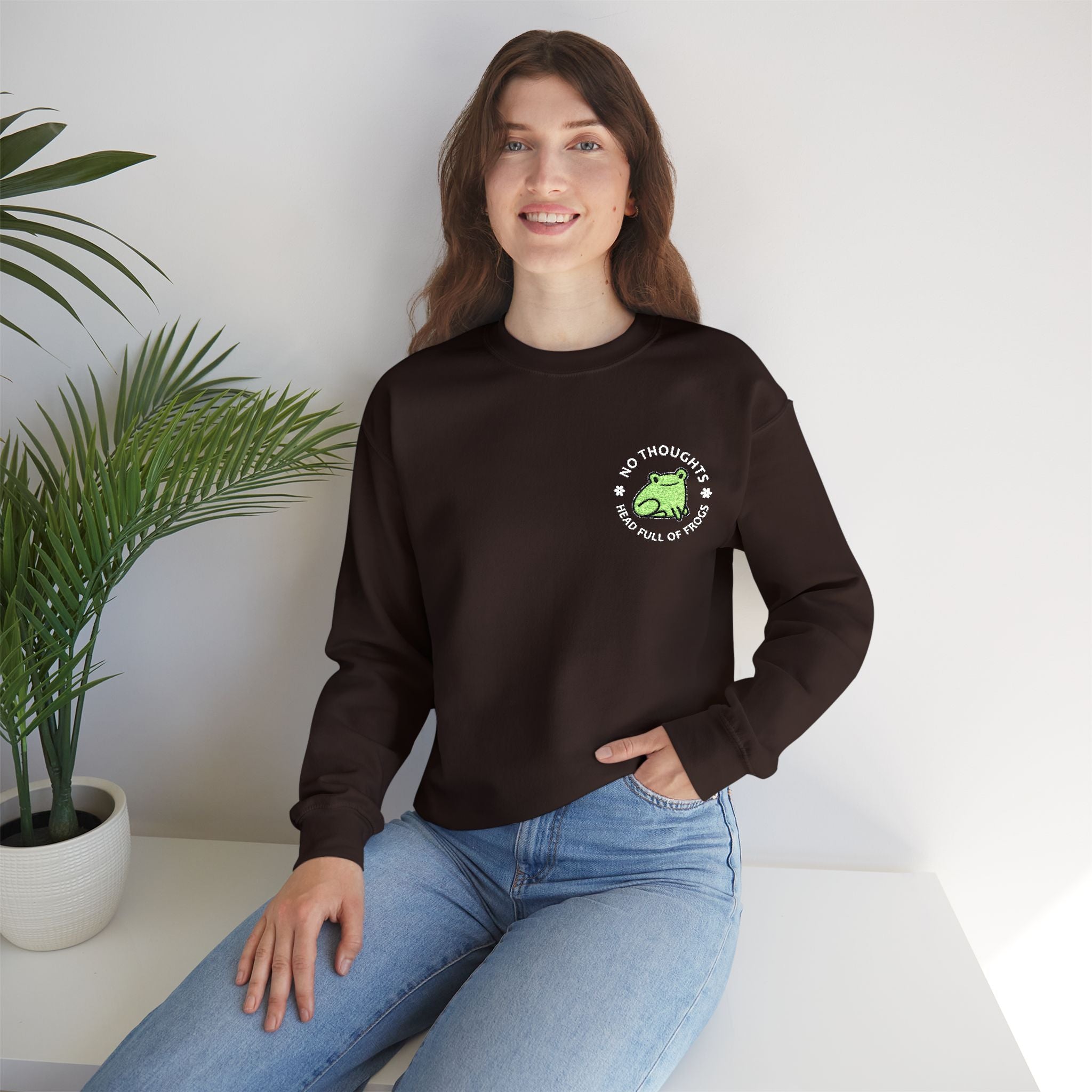 No Thoughts - Embroidery Design (Sweatshirt & Hoodie)