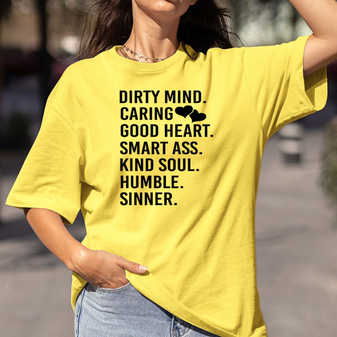 Dirty Mind Caring Good Heart - Bella Canvas