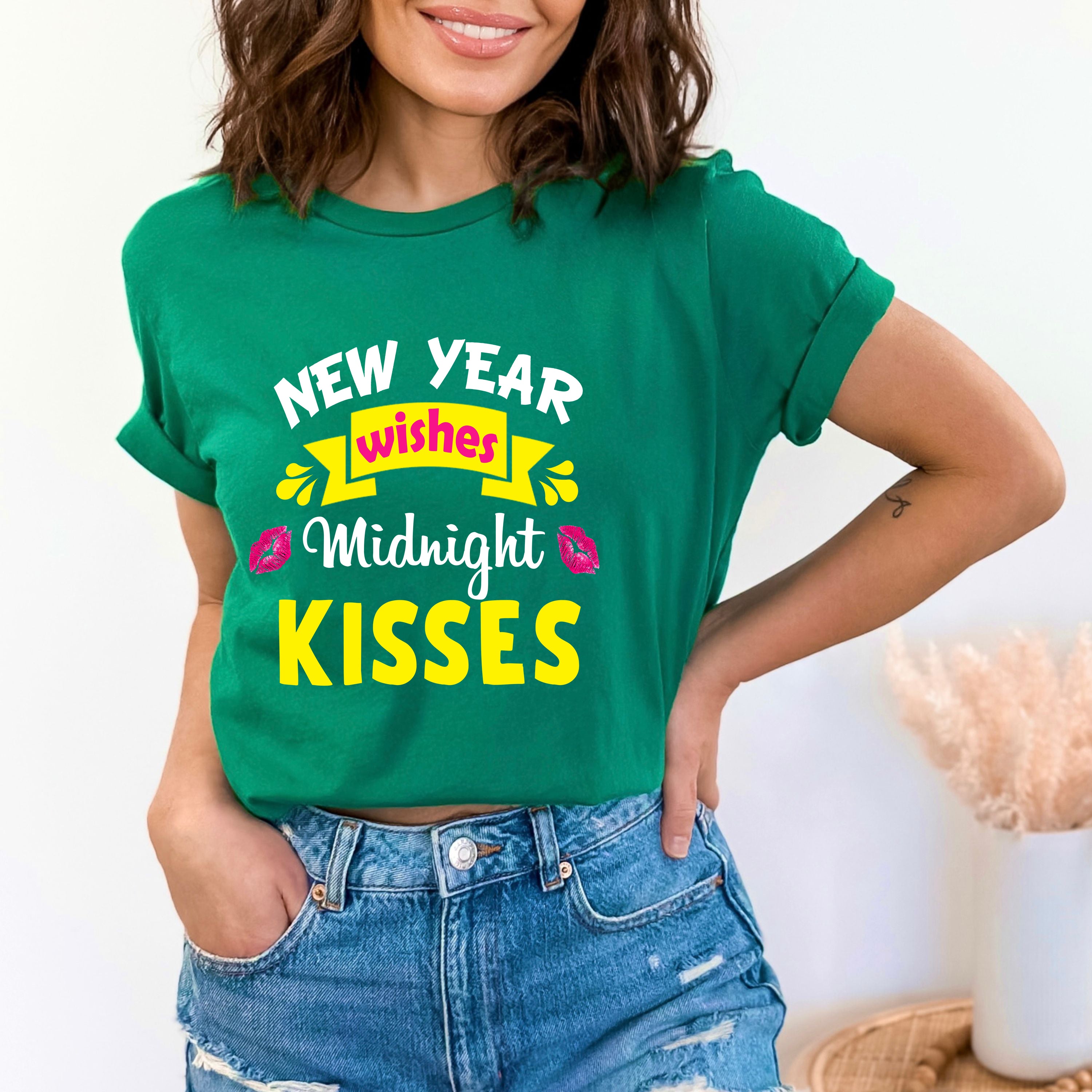 " New Year Wishes Midnight Kisses  "