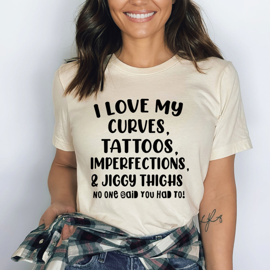 I Love My Curves Tattoos - Bella Canvas