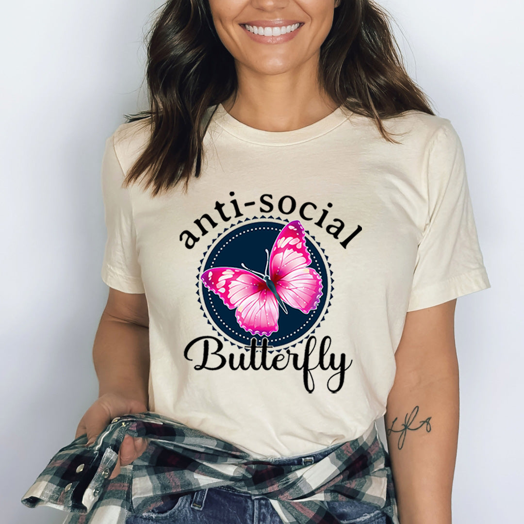 Anti - Social Butterfly - Bella Canvas
