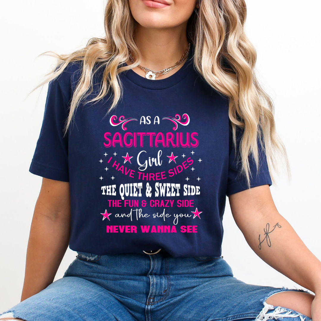 Sagittarius Girl Have Three Side - Unisex T-Shirt