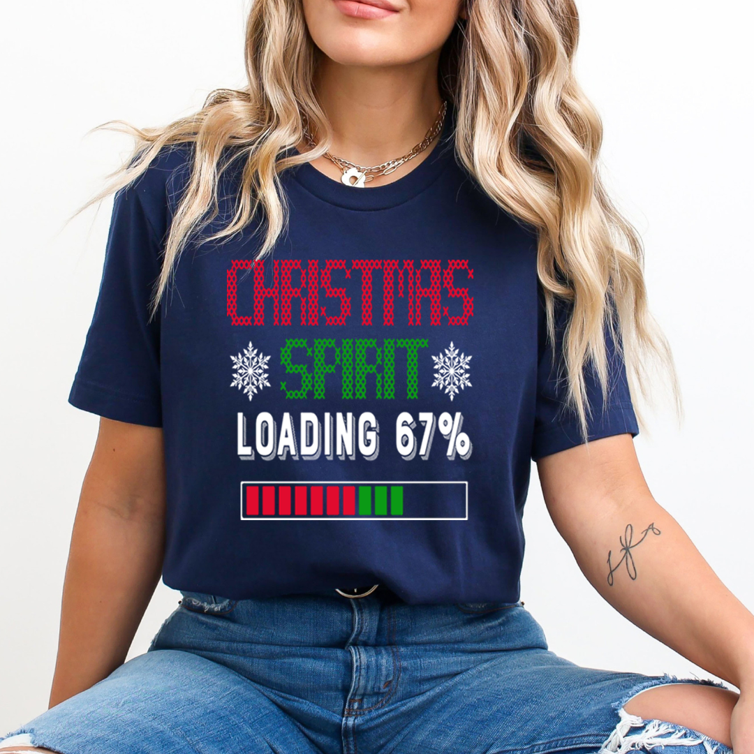 Christmas Spirit Loading 67 %   - Unisex T-Shirt