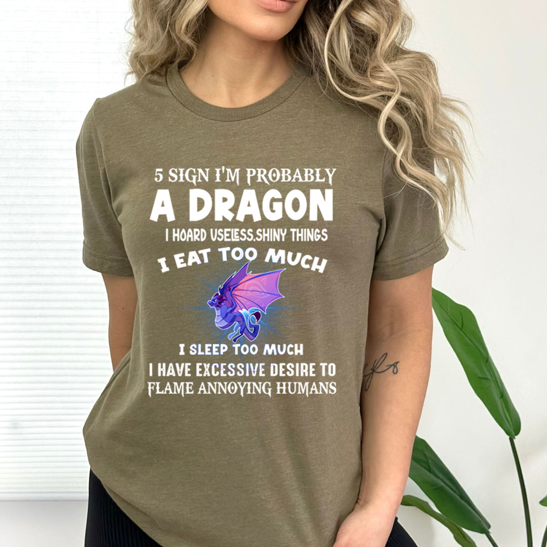 5 Signs I'm Probably A Dragon - Bella Canvas