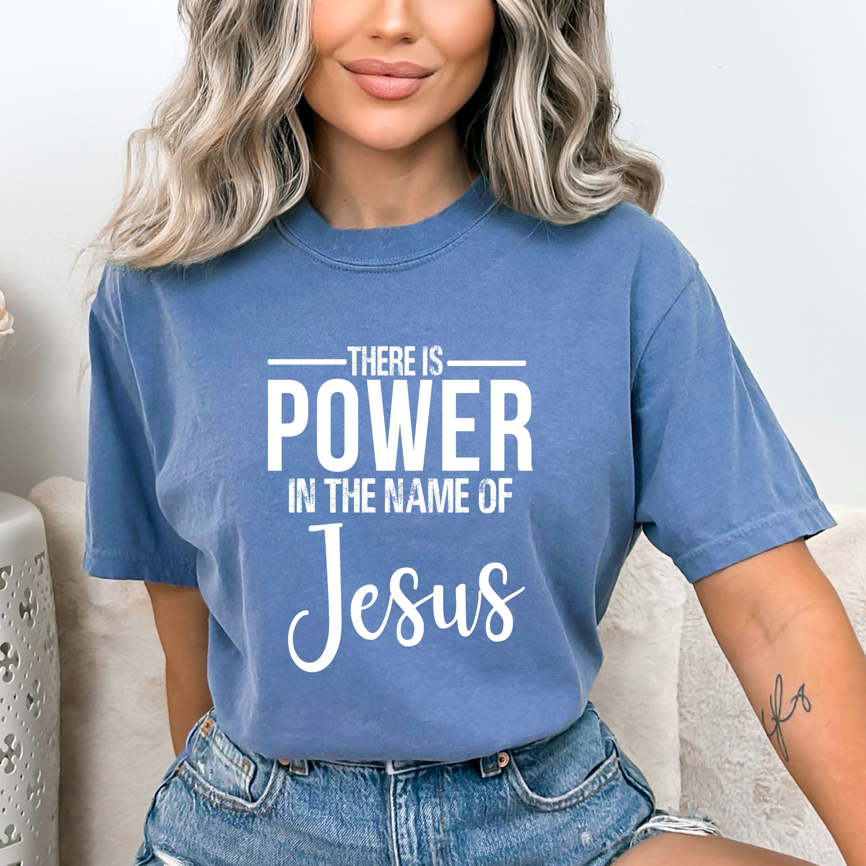 ''There is power in the name of Jesus "-Bella Canvas T-Shirt