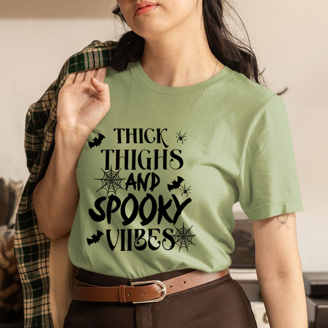 Thick Thighs And Spooky Vibes - Unisex T-Shirt