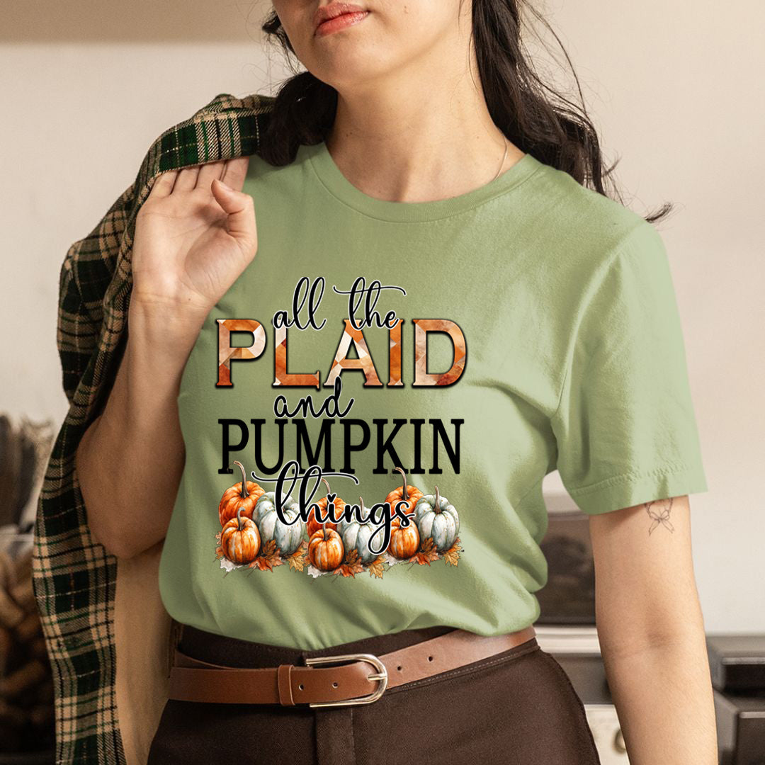 All The Plaid And Pumpkin - Unisex T-Shirt