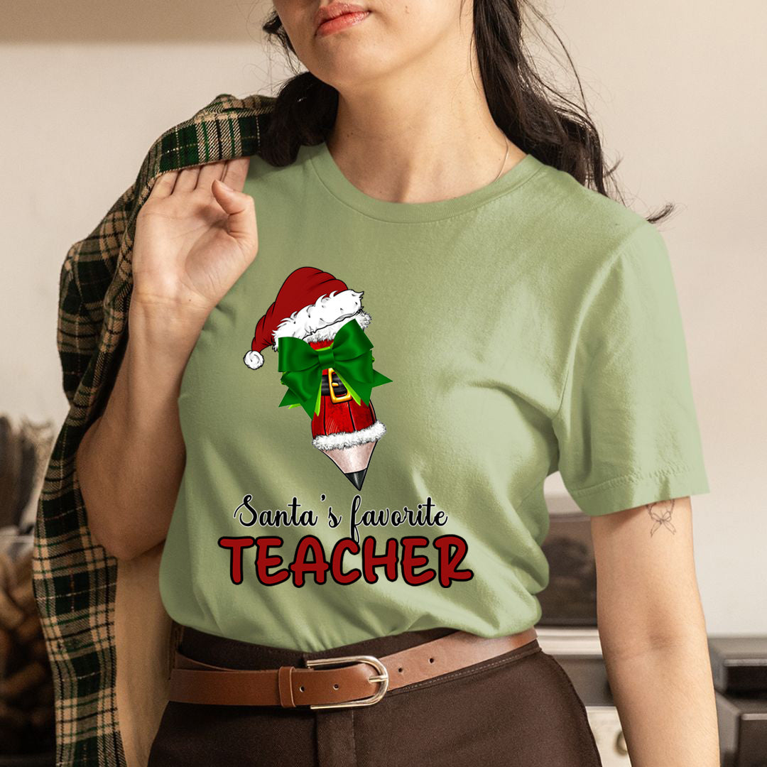 Santa's Favorite Teacher - Unisex T-Shirt