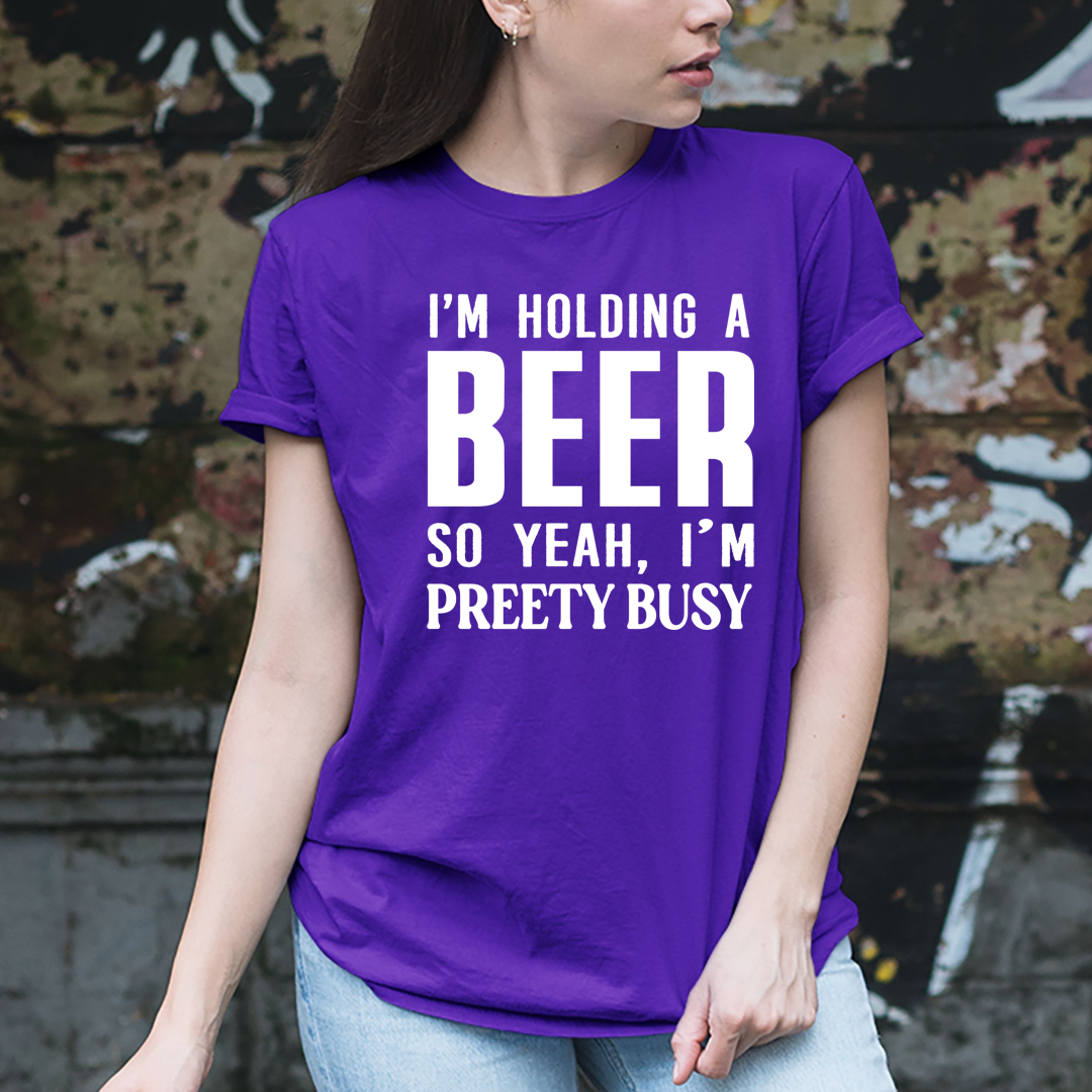 Holding A Beer - Unisex T-Shirt