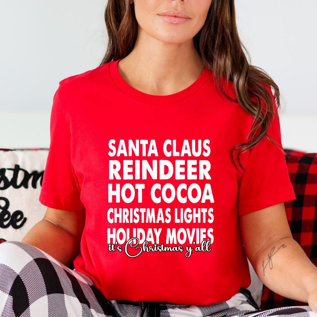 Christmas Lights Holiday Movies - Unisex T-Shirt