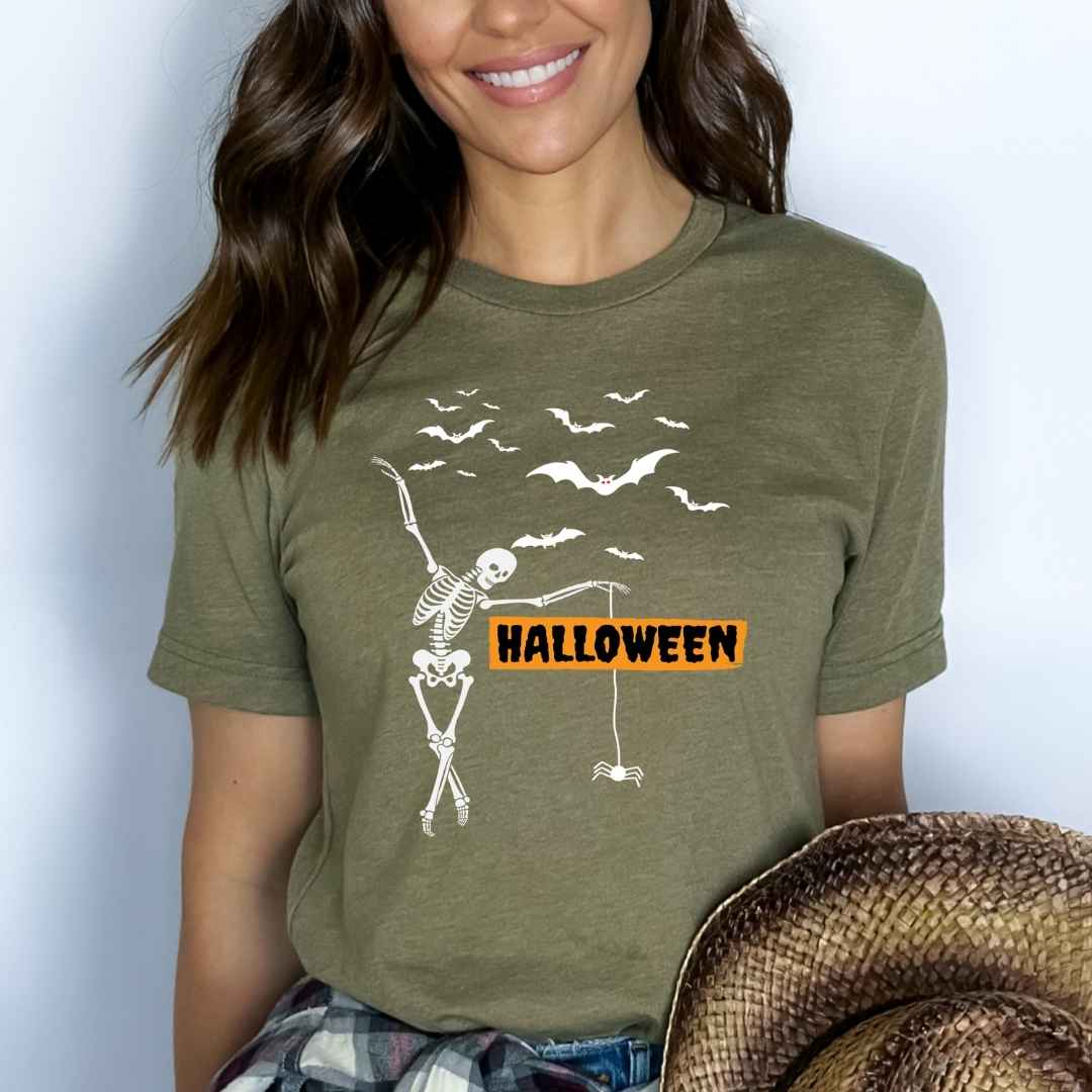 Dancing Skeleton Halloween - Bella Canvas