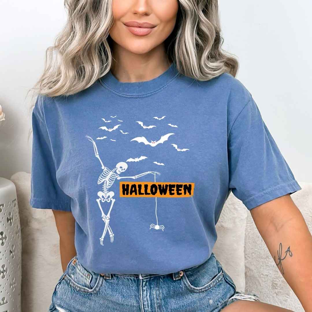 Dancing Skeleton Halloween - Bella Canvas