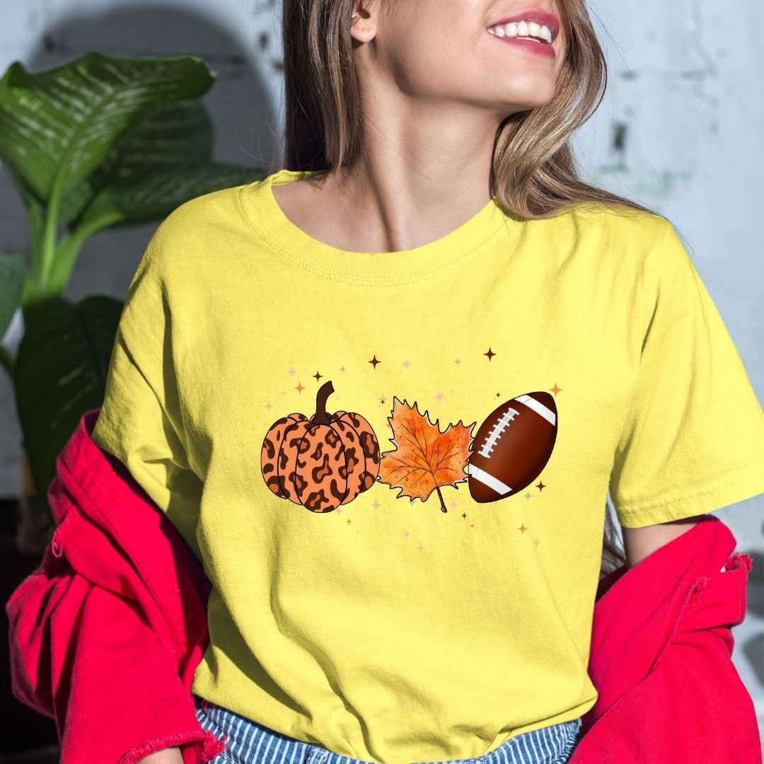Pumpkin Fall Football - Bella Canvas