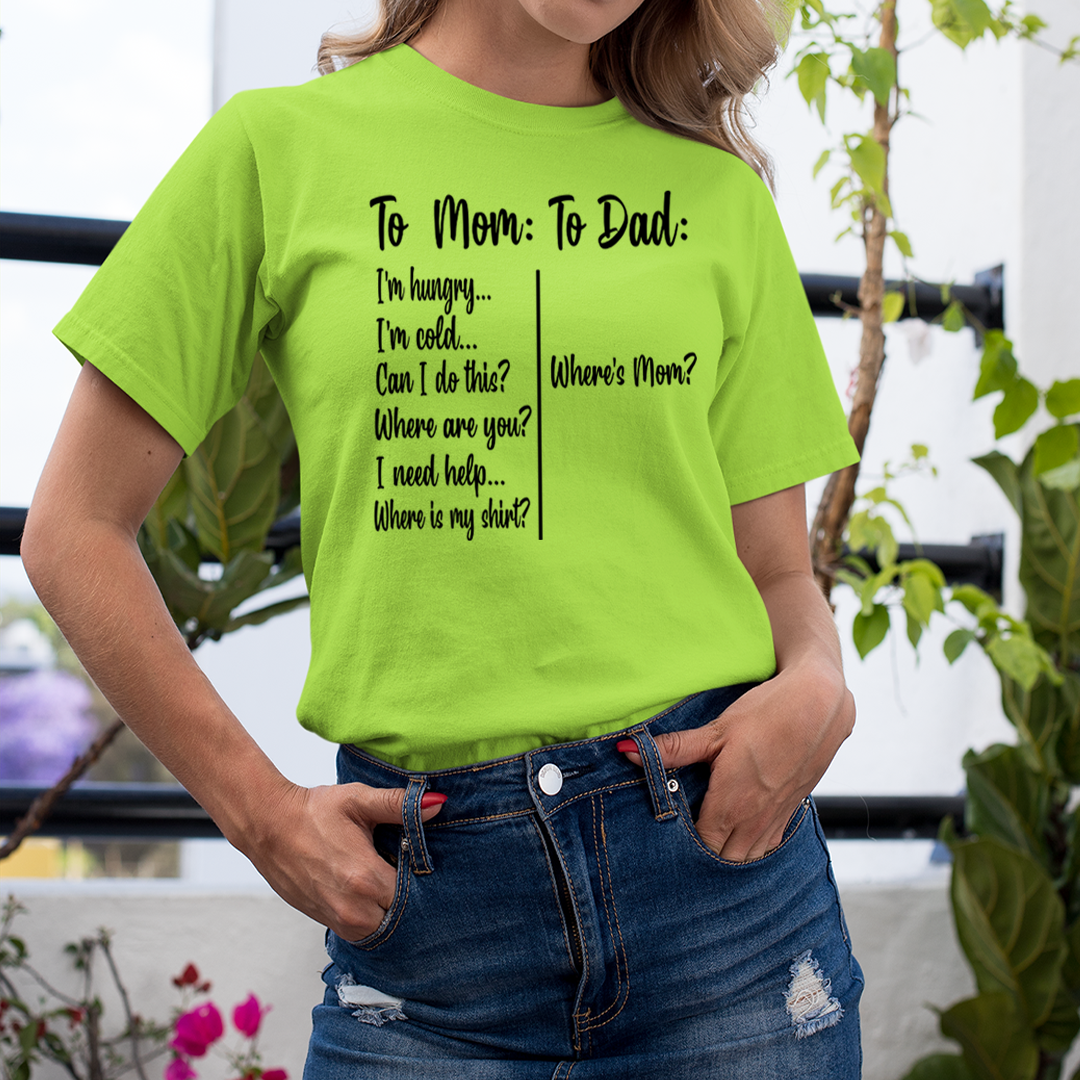 To Mom: To Dad:  - Unisex T-Shirt