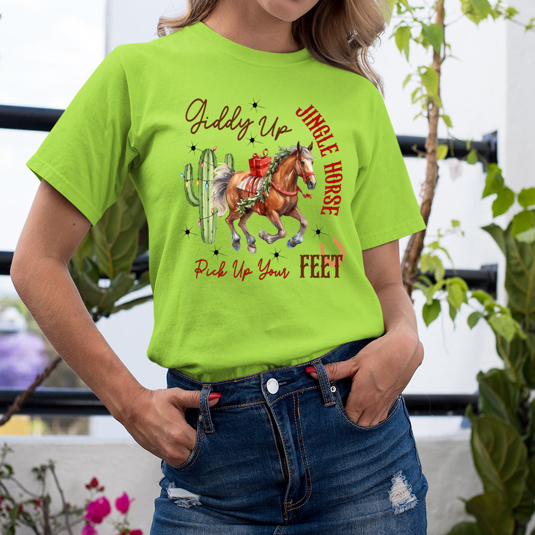 Giddy Up Jingle Horse - Unisex T-Shirt